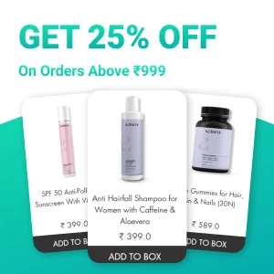 Get 25% off on orders above ₹999