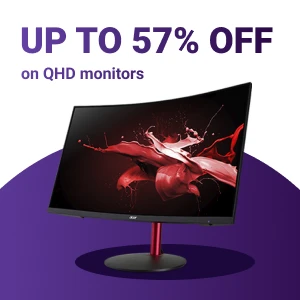 Get Up To 57% off on QHD monitors