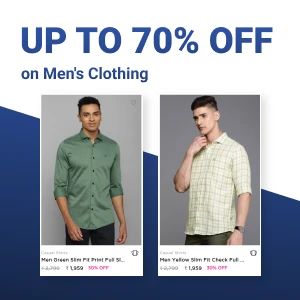 Get Up To 70% off on men's clothing