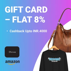 Westside-Gift Card - Redeemable at Westside Stores – Flat 8% Cashback Upto INR.4000